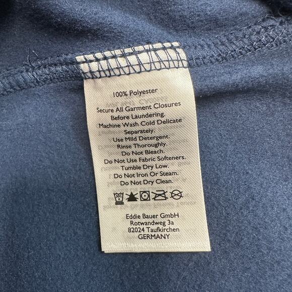 Eddie Bauer Jacket Mens T2XL Outpace Storm 1/2 Zip Fleece First Accent Navy Blue - Picture 10 of 13